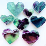 Natural Rainbow Fluorite Heart