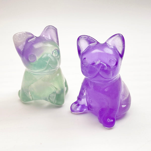 Natural Fluorite French Bulldog