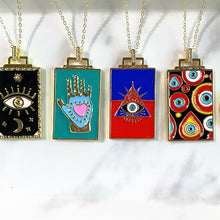 Load image into Gallery viewer, Stainless Steel Evil Eyes Pendant Enamel Necklace NA0031-42