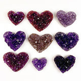 Natural Amethyst Cluster Heart