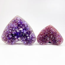 Load image into Gallery viewer, Natural Amethyst Cluster Heart