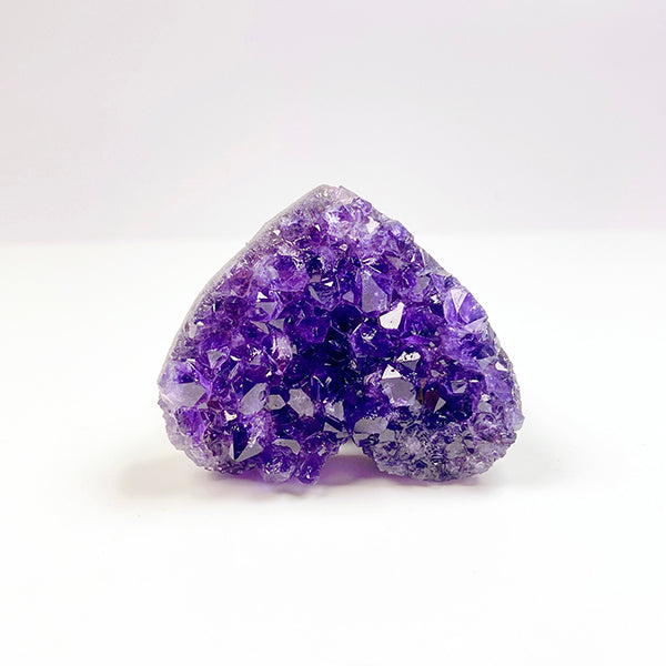 Natural Amethyst Cluster Heart