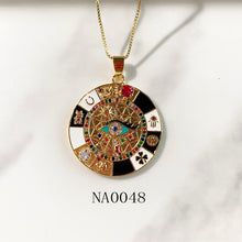 Load image into Gallery viewer, Stainless Steel Evil Eyes Pendant Enamel Necklace NA0047-49