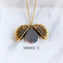 Load image into Gallery viewer, Stainless Steel Daisy  Pendant Can Open Necklace NB0002