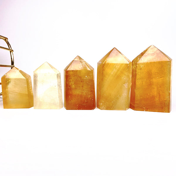 Natural Honey Calcite Tower