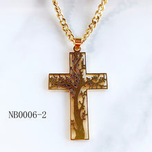 Load image into Gallery viewer, Stainless Steel  Crucifix  Pendant Piercing Tree Necklace NB0006