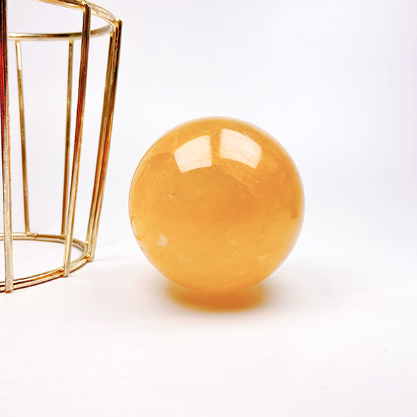 Natural Honey Calcite Sphere