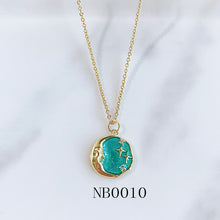 Load image into Gallery viewer, Stainless Steel Star Moon Pendant Enamel Necklace NB0010