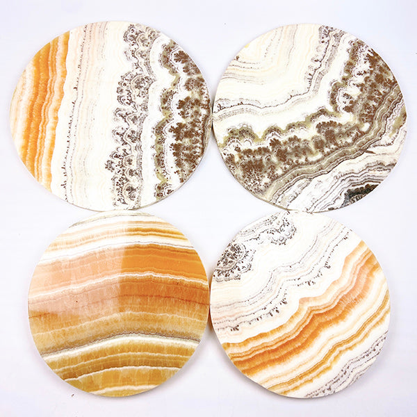 Natural Orange Calcite Disc