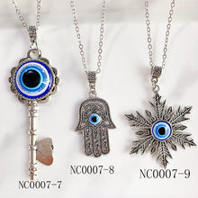 Load image into Gallery viewer, Stainless Steel Evil Eyes Pendant  Necklace NC0007