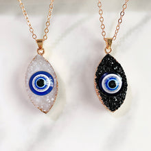 Load image into Gallery viewer, Stainless Steel Evil Eyes Pendant The Color Of Resin Necklace NC0011