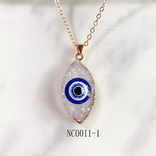 Load image into Gallery viewer, Stainless Steel Evil Eyes Pendant The Color Of Resin Necklace NC0011