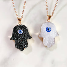 Load image into Gallery viewer, Stainless Steel Evil Eyes Pendant The Color Of Resin Necklace NC0012