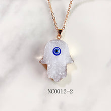 Load image into Gallery viewer, Stainless Steel Evil Eyes Pendant The Color Of Resin Necklace NC0012