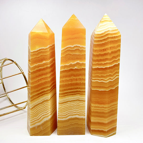 Beautiful Orange Calcite Tower /Point