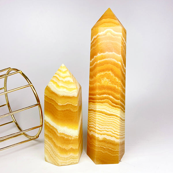 Beautiful Orange Calcite Tower /Point