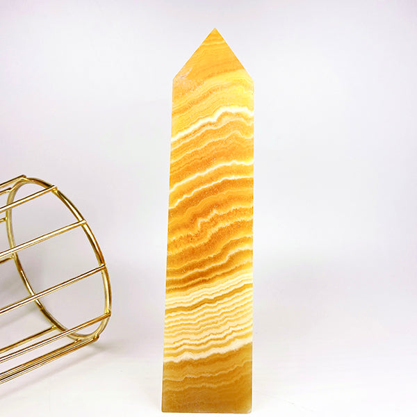 Beautiful Orange Calcite Tower /Point