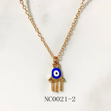 Load image into Gallery viewer, Stainless Steel Evil Eyes Pendant Enamel  Necklace NC0021