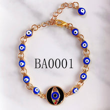 Load image into Gallery viewer, Stainless Steel Evil Eyes Bracelet BA0001