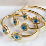 Stainless Steel Evil Eyes Bracelet BA0009-11