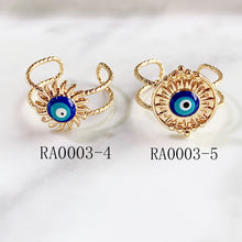 Load image into Gallery viewer, Stainless Steel Evil Eyes can adjust Ring RA0003