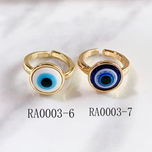 Load image into Gallery viewer, Stainless Steel Evil Eyes can adjust Ring RA0003