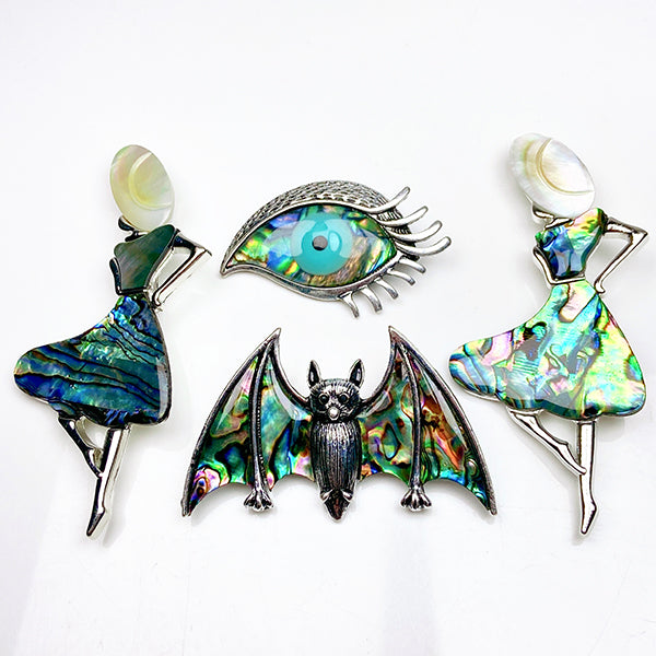 Beautiful Abalone Shell With Shell Pendant/Brooch