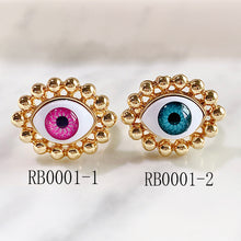 Load image into Gallery viewer, Stainless Steel Evil Eyes Can Adjust Ring RB0001