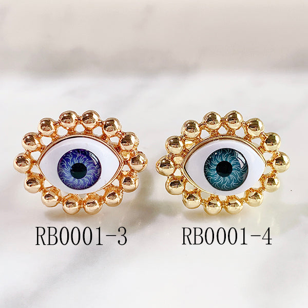 Stainless Steel Evil Eyes Can Adjust Ring RB0001