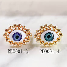 Load image into Gallery viewer, Stainless Steel Evil Eyes Can Adjust Ring RB0001