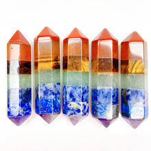 Load image into Gallery viewer, Natural Seven Chakras Double Tower/Point