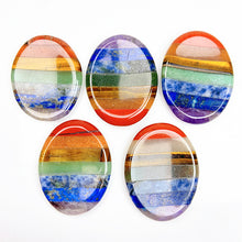 Load image into Gallery viewer, Natural Seven Chakras Worry Stone