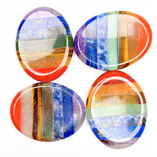 Load image into Gallery viewer, Natural Seven Chakras Worry Stone