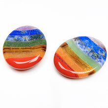 Load image into Gallery viewer, Natural Seven Chakras Worry Stone