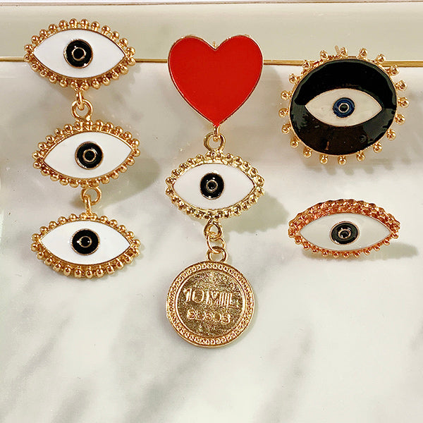 Alloy Evil Eyes Enamel Earring EB0003