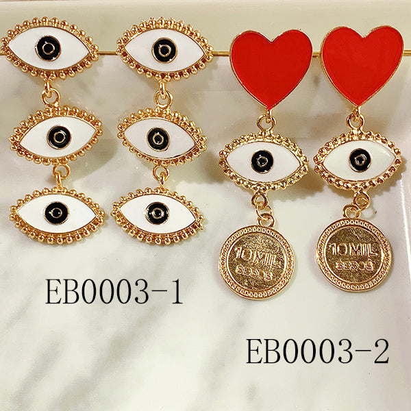 Alloy Evil Eyes Enamel Earring EB0003