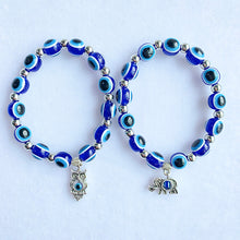 Load image into Gallery viewer, Resin  Evil Eyes Butterfly Hand Elephant Tortoise Owl Bracelet BC0002