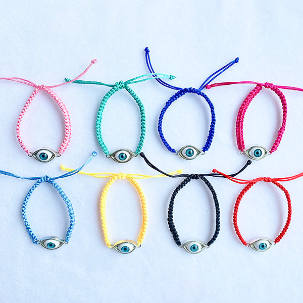 Resin  Evil Eyes Hand Knitting Bracelet BC0005