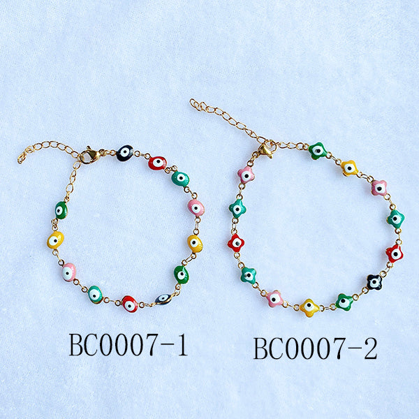 Different Color Resin  Evil Eyes  Bracelet BC0008