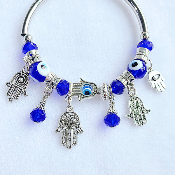 Stainless Steel Resin  Evil Eyes Adjust  Bracelet BC0009