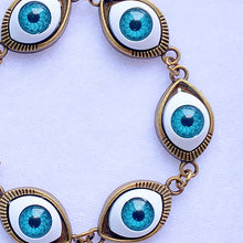 Load image into Gallery viewer, Stainless Steel Evil Eyes Resin Bracelet BC0015