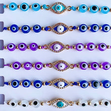 Load image into Gallery viewer, Resin  Evil Eyes  Zircon  Bracelet BD0003