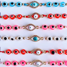 Load image into Gallery viewer, Resin  Evil Eyes  Zircon  Bracelet BD0003