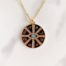 Load image into Gallery viewer, Stainless Steel Evil Eyes Enamel Pendant  Zircon  Necklace NA0056