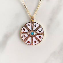 Load image into Gallery viewer, Stainless Steel Evil Eyes Enamel Pendant  Zircon  Necklace NA0056