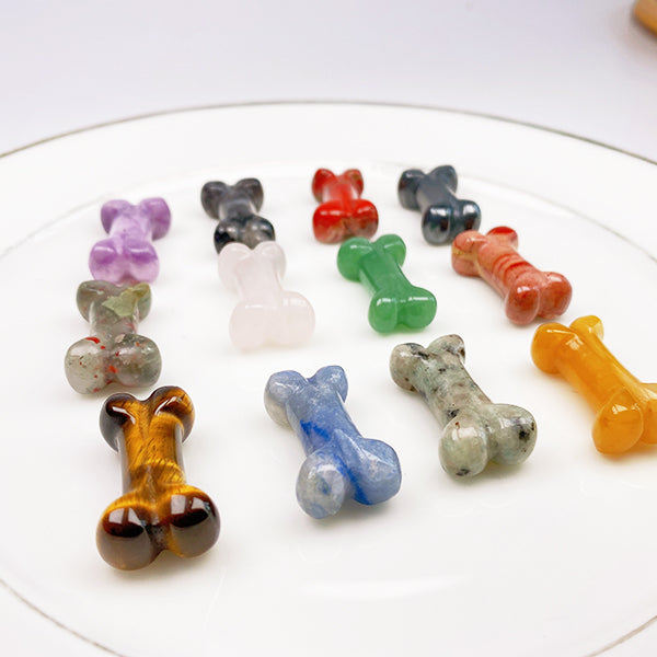 Natural Crystal Stone Dog Bones