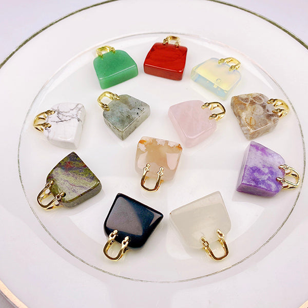 Natural Crystal Stone Package Pendant