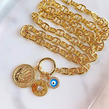 Load image into Gallery viewer, Stainless Steel Evil Eyes  Enamel Pendant Zircon Necklace NB0030