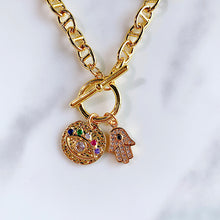 Load image into Gallery viewer, Stainless Steel Evil Eyes Zircon Pendant Necklace NB0031