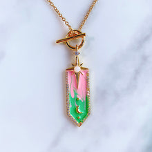 Load image into Gallery viewer, Stainless Steel Enamel  Pendant Zircon Necklace NB0035